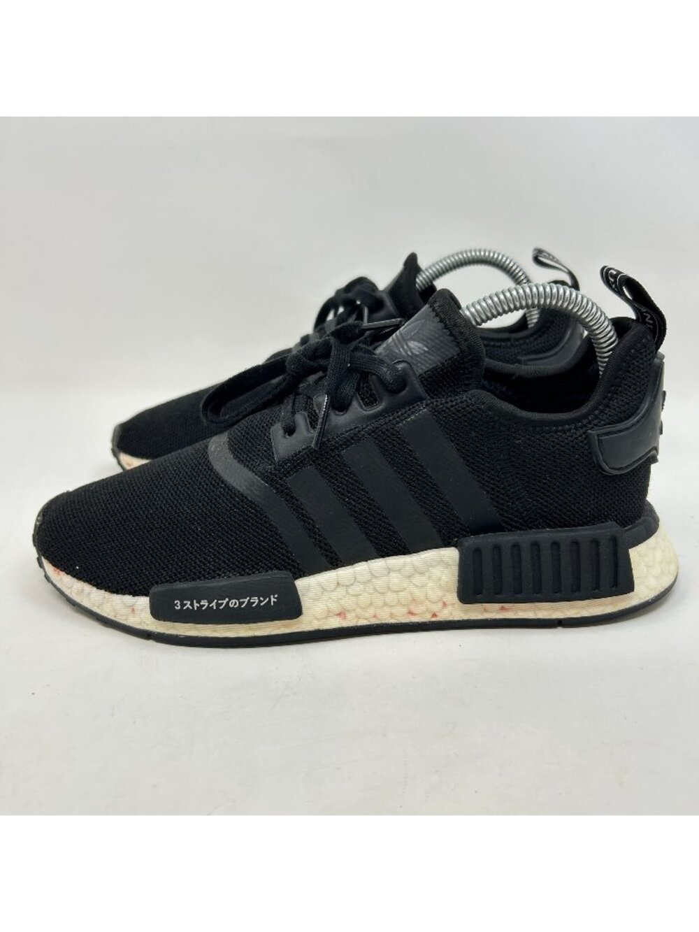 Adidas NMD R1 Black Boost Sneakers Men’s 5.5 (Wmns 7 )Triple Black Japan Text